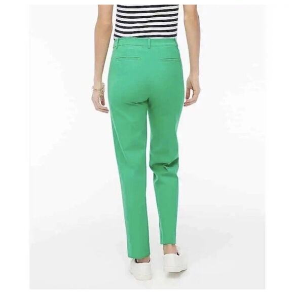 J CREW Kallie Pant Modern Clover Green Stretchy Classic Straight Leg Sz 10T NWT - Picture 2 of 12